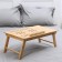 A trailer for a laptop with folding legs, 55.5 × 32.5 × 22 cm, bamboo
