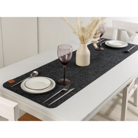 The path on the table "Gray", 40 × 150 cm, thickness 4 mm, dark gray color-1