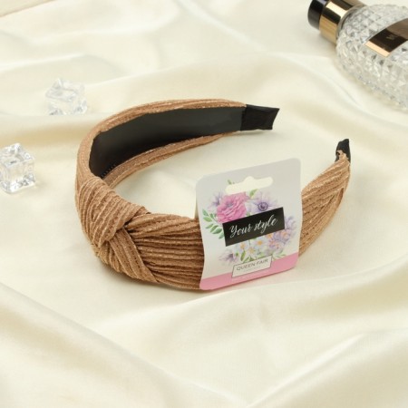 Hair rim "Sally" 4 cm, mustard-1