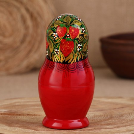 Matryoshka 5 puppet "Tatyana", Khokhloma, 14-15 cm-3