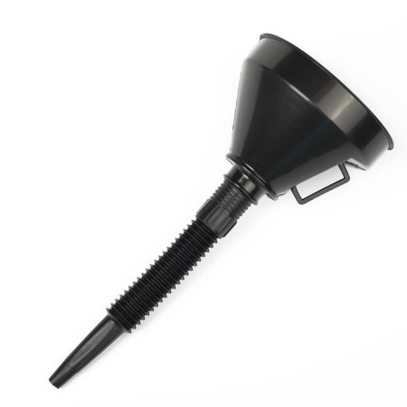 A funnel for fuels and lubricants with a net, reinforced, diameter 145 mm, height 360 mm, removable flexible nose-3