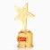 Award figure: star "1st place", gold, 16.5 x 6.3 cm, plastic