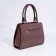 Women's bag El Masta with a zipper, 2 outer pockets, a long belt, coffee color