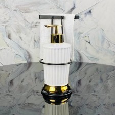 Kitchen Lenardi kit: dispenser, napkin, on a stand, porcelain