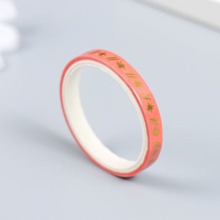Adhesive tape Paper "Flowering Sakura" set 20 pcs width. 0.5 cm dl. 2 m 4x10 cm-1