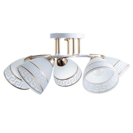 Askfeya chandelier 5he27 40W white-gold 50x50x24 cm Bayerlux-3