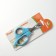 Middle scissors are medium with an emphasis for a finger, blue with gray