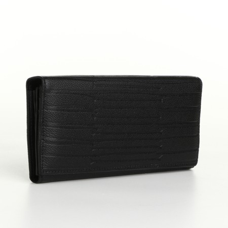 Women's wallet on magnets, black color