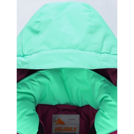 Ski suit for girls for, height 140 cm, raspberry color-7
