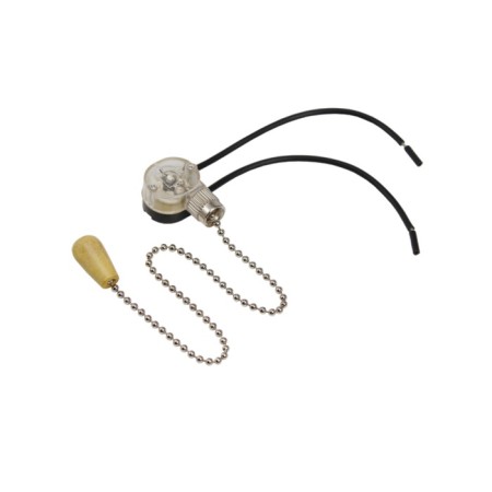 A switch for a wall lamp with a wire and a wooden tip "Silver" Rexant