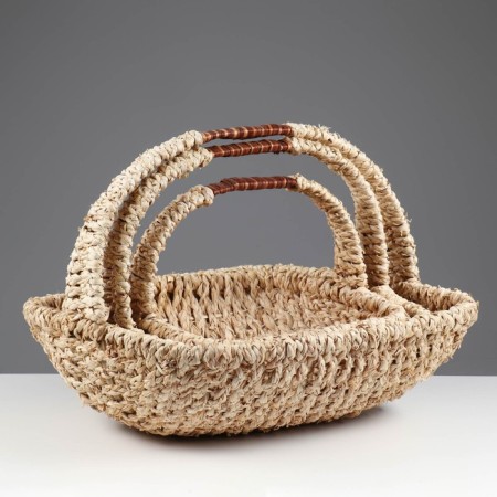 A set of baskets, 3 pcs, 44x13 cm, 37x10 cm, 31x10 cm-2
