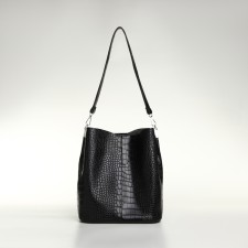 Women's bag on magnet Textura, average size, black color