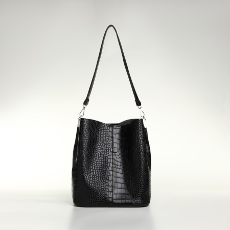 Women's bag on magnet Textura, average size, black color