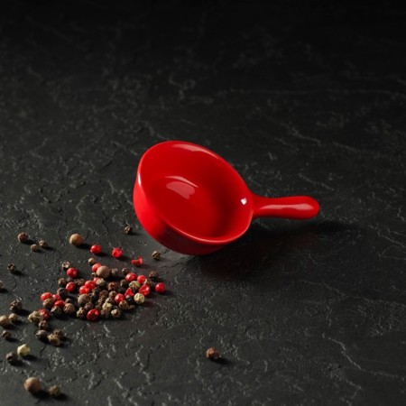 Ceramic sauce with the handle of the Classic, 30 ml, 10 × 6 cm, red red color-4