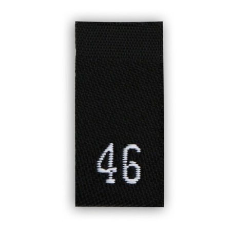 Textile strip “46”, 4.6 x 1.1 cm, black color-2