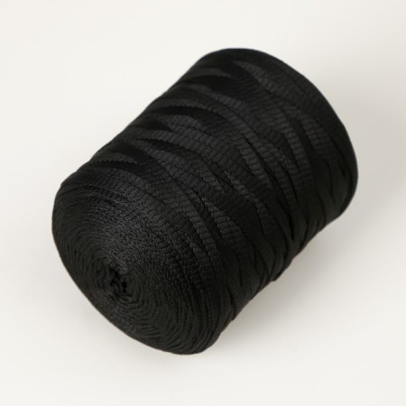 Knitting cord 100% polyester 5 mm cylinder, 180 g, 140 m 13 - black-1