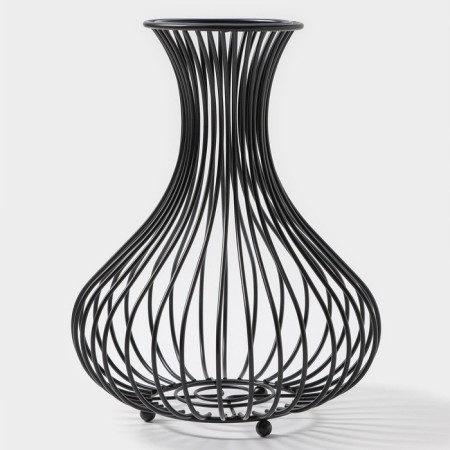 Basket for traffic jams "Vase Loft" 18.2x18.2x23.4 cm color black-1