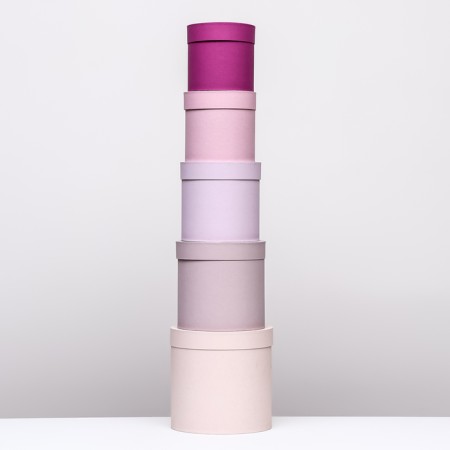 Set of round boxes 5 in 1 "Berry", 23 x 23 - 15 x 15 cm-2