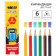 Color pencils, 6 colors, trihedral, blue tractor