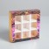 Box for sweets, confectionery packaging, 9 cells, “fluid” 14.5 x 14.5 x 3.5 cm