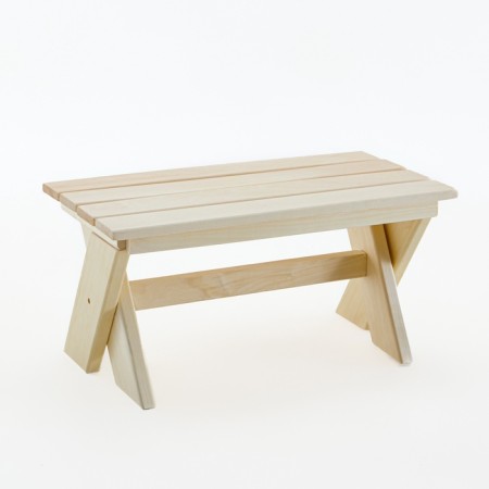 Wooden -folding storage shop "Dobroparov" 60x30x30 cm, for a bathhouse