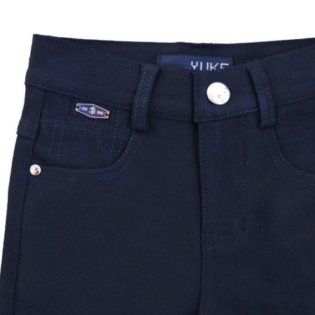 Брюки для девочек, рост 140 см, цвет синий-1