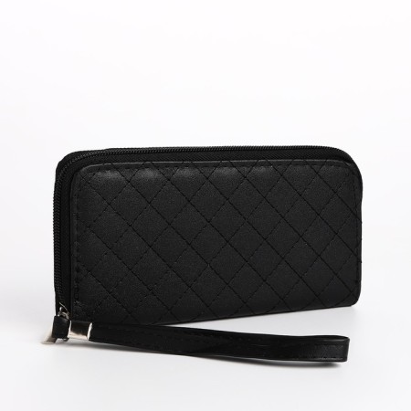 Women's wallet with lightning, black color
