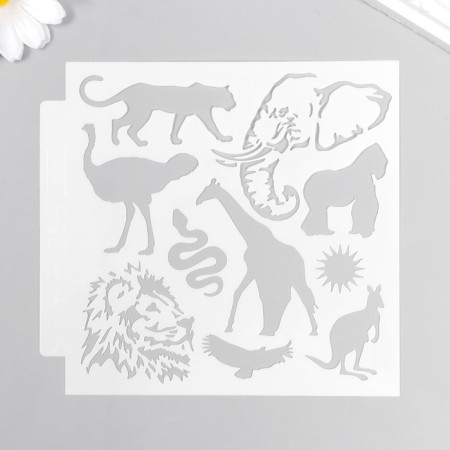 African animals "Animals" 13x13 cm-3