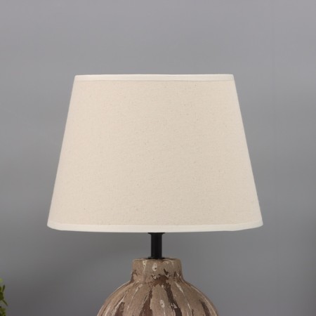 LUEZE table "Louise" 1x40W E27 coffee with cream 25x25x38, 5cm-2