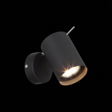 STAST ST LUCE. SL597.401.01. 1x3 W, GU10 LED, 3000K, 8x15.5 cm, black color, chrome-1