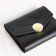 Women's wallet on the button, black color