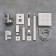 The shower system "RMS" SUS129-2S, built-in, tropical shower, stainless steel, satin
