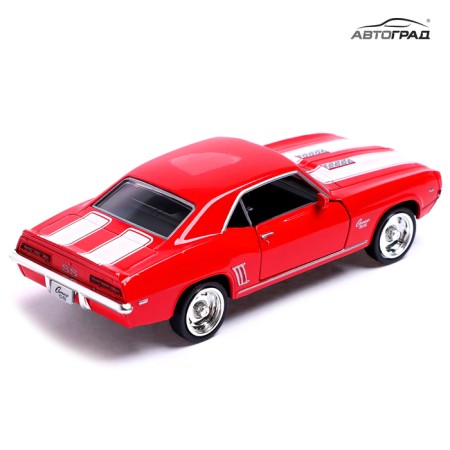 Metal machine Chevrolet Camaro SS, 1:32, doors, inertia, red color open-4