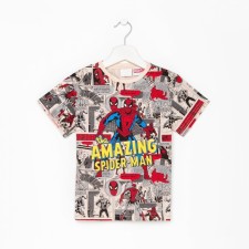 Children's T-shirt Marvel, beige color, height 92-98 cm (2-3 years)