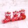 Christmas tree decoration "boot" (set 3 pcs) 8x8 cm, white