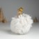 Polystone souvenir "Angel in a white dress with fur" 8x6x14 cm