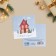 Mini-postcard "Cute House", 7 x 7 cm, New Year