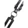 Pecado BDSM chocker-sewer, two straps, genuine leather, black