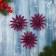 Decoration Christmas tree "lush flower" (set of 3 pcs) 10 cm, purple