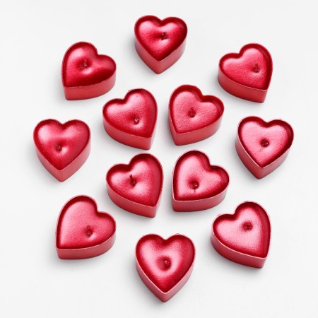 Set of candles in the sleeve "Heart", 12 pcs, ruby ​​metallic-3