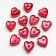 Set of candles in the sleeve "Heart", 12 pcs, ruby ​​metallic