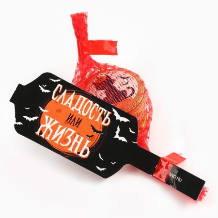 Halloween: Chocolate coins in the bag "Sweetness or life"-3