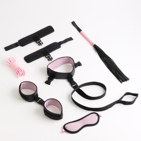 Erotic set, pink, 7 items