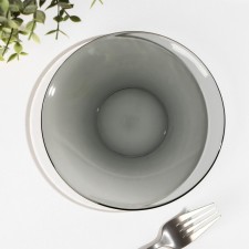 Desser plate Basilico. Lava Grey, D = 17 cm, gray color