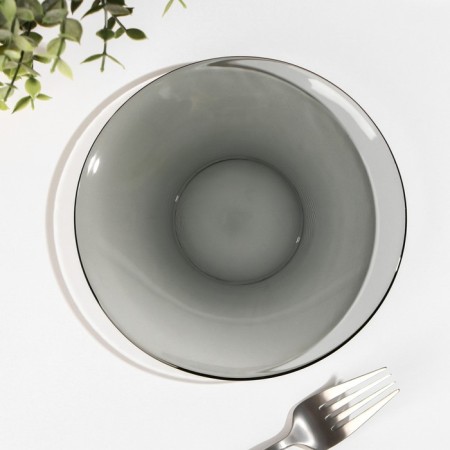 Desser plate Basilico. Lava Grey, D = 17 cm, gray color