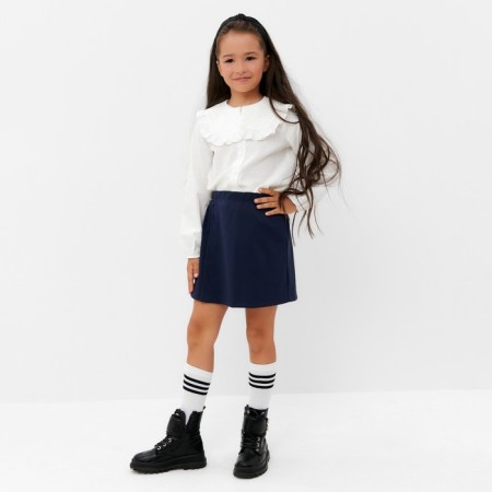 Children's shirt KAFTAN with a collar, p. 36 (134-140), white-1