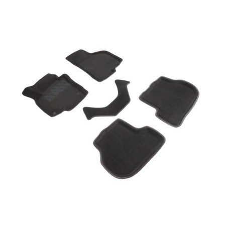 Pile rug for Volkswagen Golf VI, V, Jetta, 2003-2012, Black