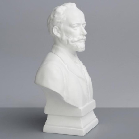Gypsum figure famous people: Bust of Tchaikovsky, 13.5 x 8 x 19.5 cm-2