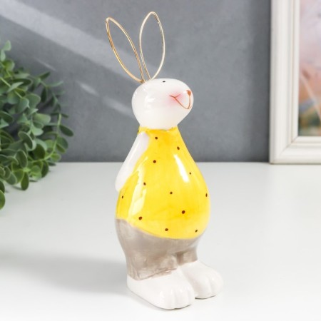 Souvenir Ceramics "Bunny in a yellow t -shirt in peas" 7.5x11x17.4 cm-1