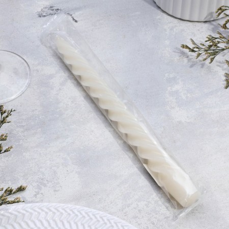 Candle twisted, 2.3x 24.5 cm, 5 hours, 50 g, ivory-1